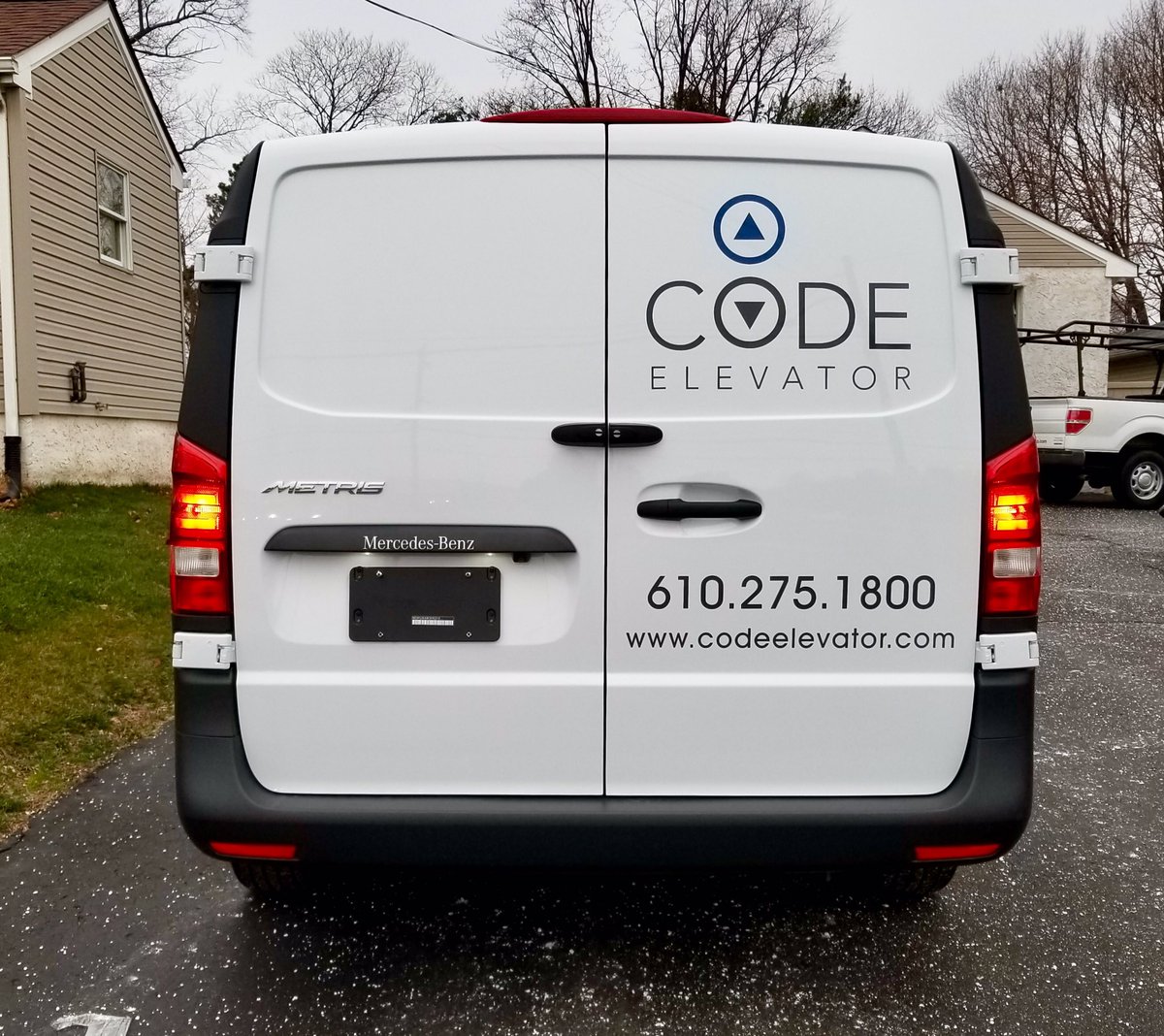 NationalSignShp's tweet photo. Want to advertise your business everywhere you go? Give us a call for a quote on vehicle graphics and wraps! π Here is a recent install we did for Code Elevator #advertiseonthego #signsontheroad #vehiclegraphics #vehiclelettering #customvehiclegraphics #logo #nationalsignshop https://t.co/8UQl8Cnegq