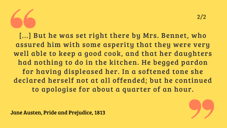 hdoeuvres's tweet photo. Aujourd'hui, on (re)découvre un extrait de l'impérissable "Orgueil et Préjugés" de Jane Austen, où l'embarrassant Mr Collins ne manque jamais une occasion de se faire remarquer... 

#janeausten #prideandprejudice #ouchmrcollins https://t.co/fIGpAbMhON