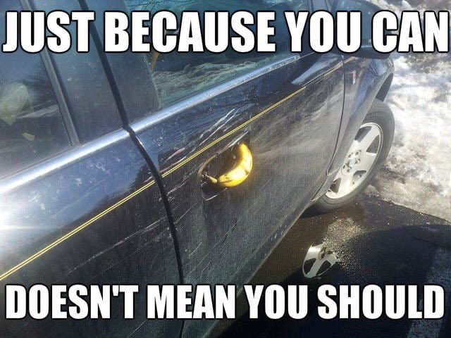 PicknPull's tweet photo. The cars value just went up 120k.
They could've just stopped by one of our stores to pick up the right part. What's the funniest repair you've seen someone attempt on their car? #bananaart #picknpull https://t.co/jAQZQHXs21