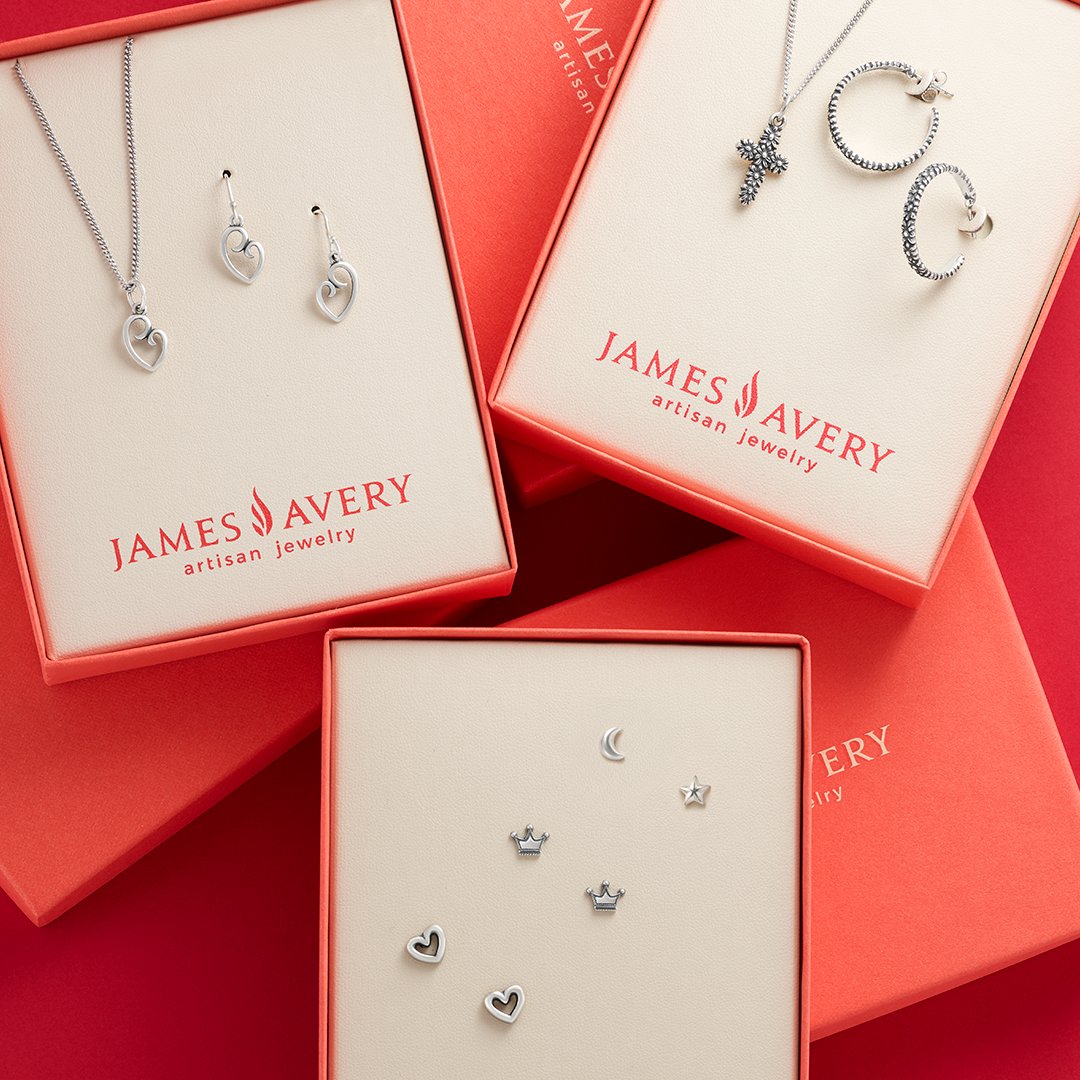 James Avery 10 James Avery Gift Boxes w/ Cards & Small Pouches 4 1/4 X 4 1/4 X 3/4 Inches 