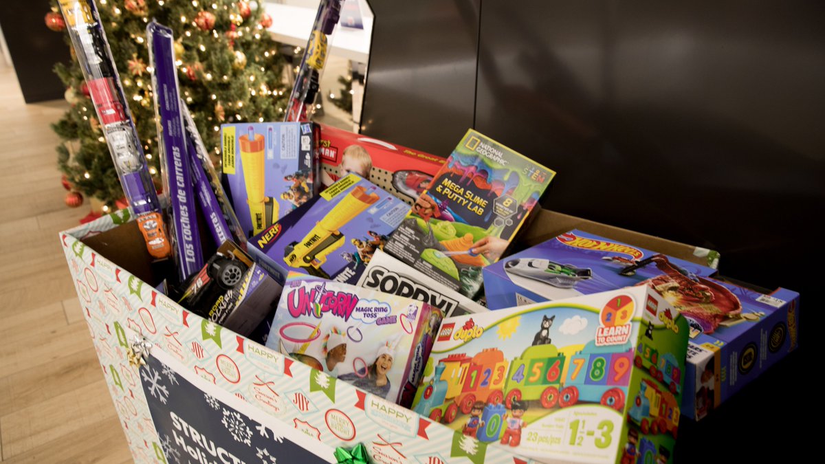 StructureTone's tweet photo. The holidays are around the corner! #STOWIC NY organized this year’s toy drive benefitting Help USA, whose mission is to support individuals facing homelessness. Now, more families can put smiles on their kids’ face! #STOcares #happyholidays https://t.co/l0GW4vUA8s