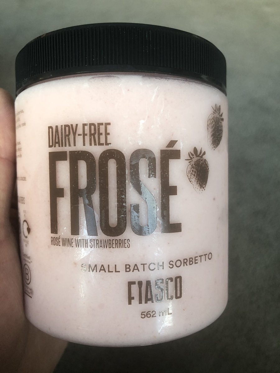 Finally picked up this yummy treat today in Calgary! Made with our <a href="/LongWeekendWine/">Long Weekend Wine Co</a> Rose -  so good! @fiascogelato