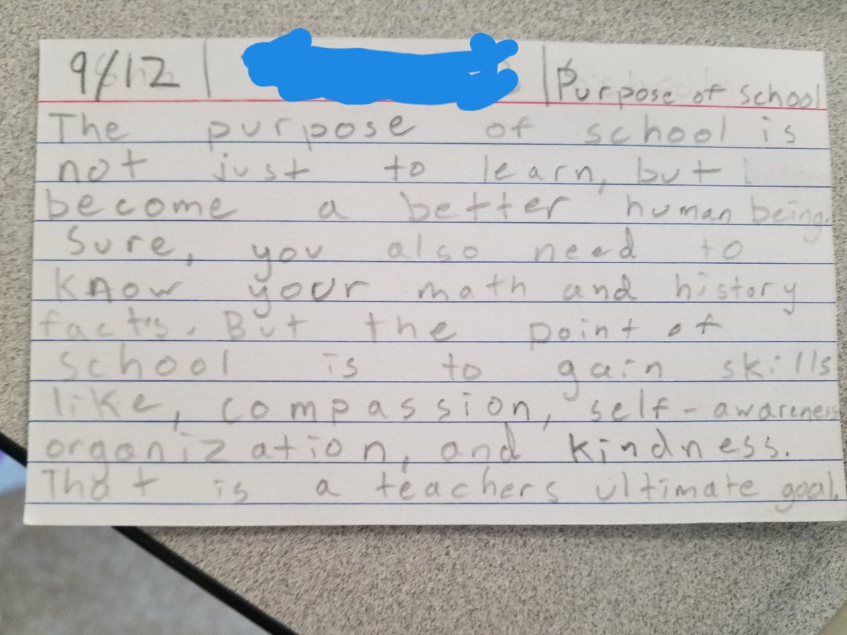 [Best of Edutopia 2019] What’s the purpose of school? Teacher Shannon Oliveira asked her class, and this kid’s response was golden—making it one of the most-loved images we shared this year.