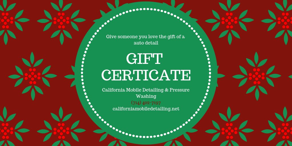Cadetail1's tweet photo. Are you looking for the perfect #gift for your #car connoisseur?  Give the gift of an #autodetail #giftcertificates available today.  Call us at (714) 402-7197 serving #orangecounty area.  #yorbalinda #newportbeach #coronadelmar #irvine #orange #autodetailing #carwash https://t.co/ERW5qOvyj0