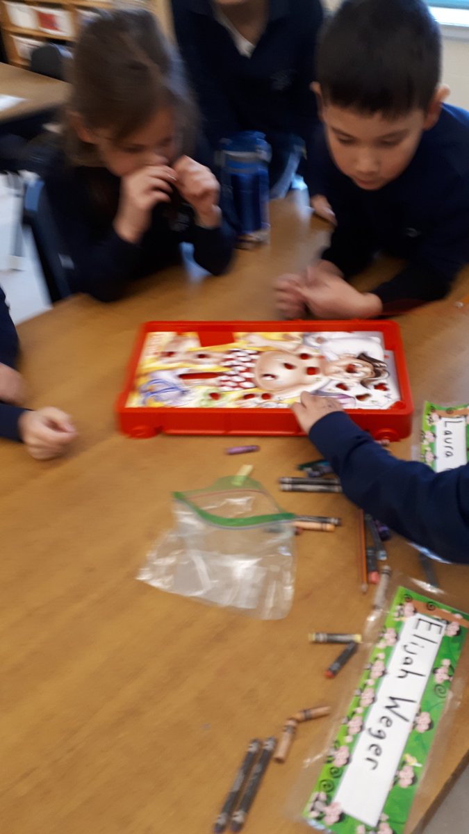 BaxterCYC's tweet photo. We are on an off week for #mindsup right now so we thought we would put our mindfulness to action and mindfully played Operation. We had so much fun.  Everything is easier when you are aware of the moment. @OLPhcdsb. https://t.co/XeJbQeNTV2
