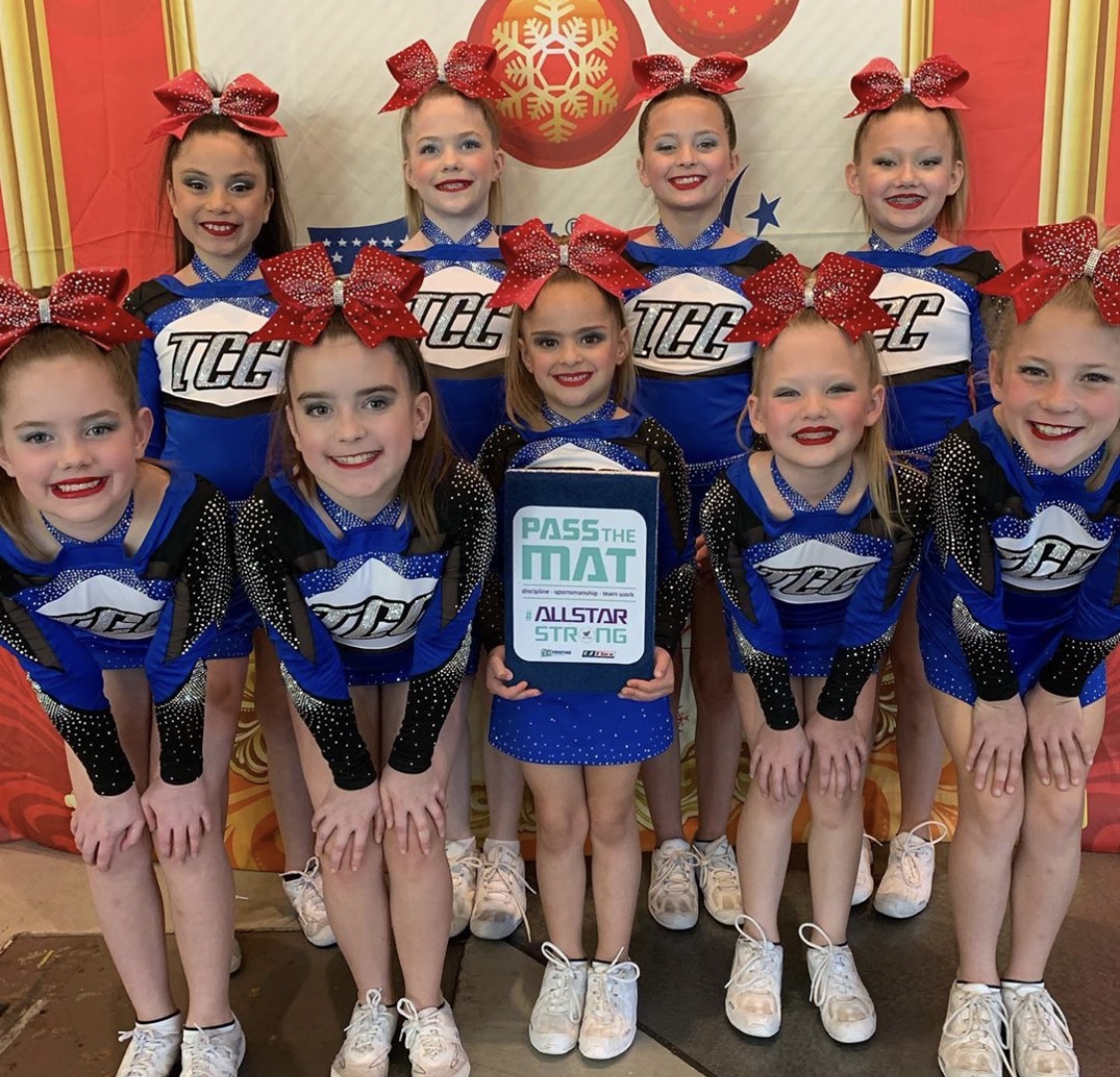 VarsityAllStar's tweet photo. The mat is on the move! #AllStarStrong teams are spotlighting teamwork, discipline and sportsmanship as they #PassTheMat to teams across the nation at all star events! ๐ https://t.co/AjkyCddN5f