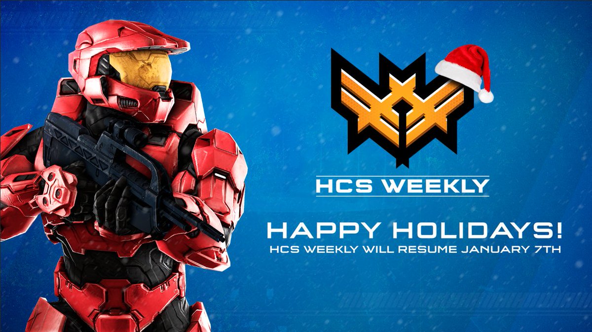 HCSweekly's tweet photo. Happy holidays Halo fans!
From pro players to content creators, tournament organizers & 343 developers, we've had quite a year sharing stories with so many incredible personalities in Halo.
Thank you for your continued support, #HCSWeekly returns January 7th! https://t.co/qYNahPPmNJ