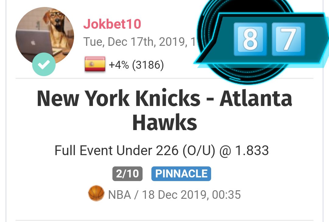 Jokbett10's tweet photo. #Apuestas 🏀 #NBA #Pinnacle https://t.co/RVQ5XbQUpI