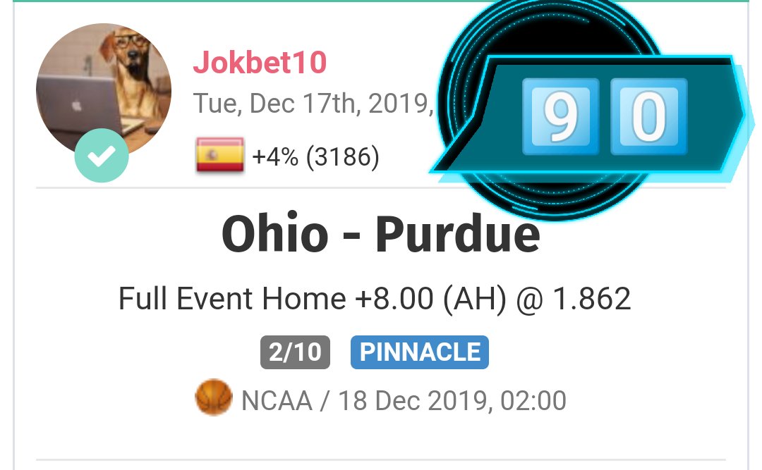 Jokbett10's tweet photo. #Apuestas 🏀 #NCAA #Pinnacle https://t.co/JKCwJHl6k9