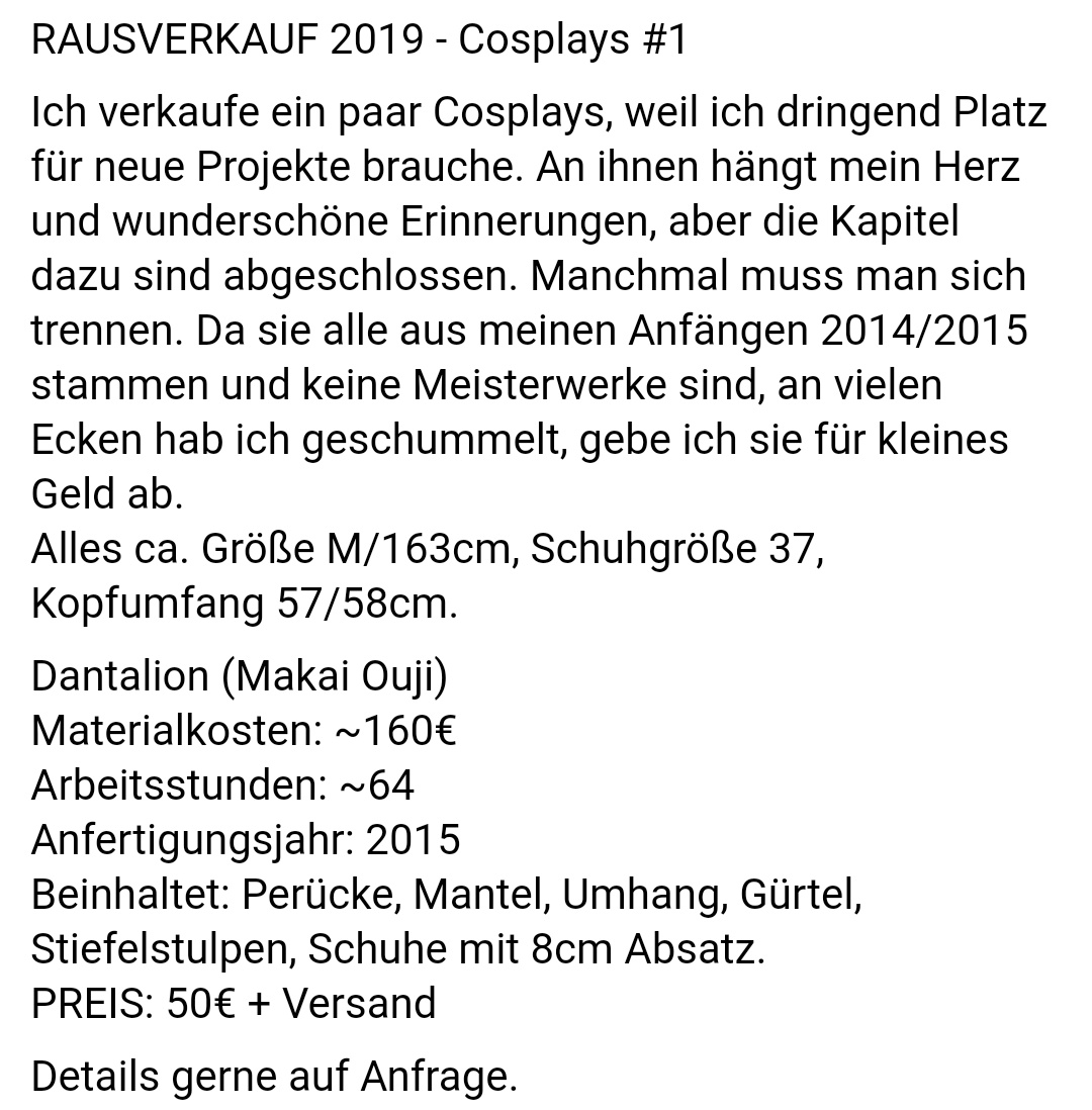 x_Brokkoli_x's tweet photo. #Cosplayverkauf Nr. 1 - Dantalion (Makai Pink)

Ich verkaufe ein paar meiner alten Cosplays. Freue mich, wenn sie in gute Hände kommen. Gerne RT 😊

#verkauf #cosplay #makaiouji #dantalion #devilsandrealist #kostüm #deahrel https://t.co/TNSx06Tlz8