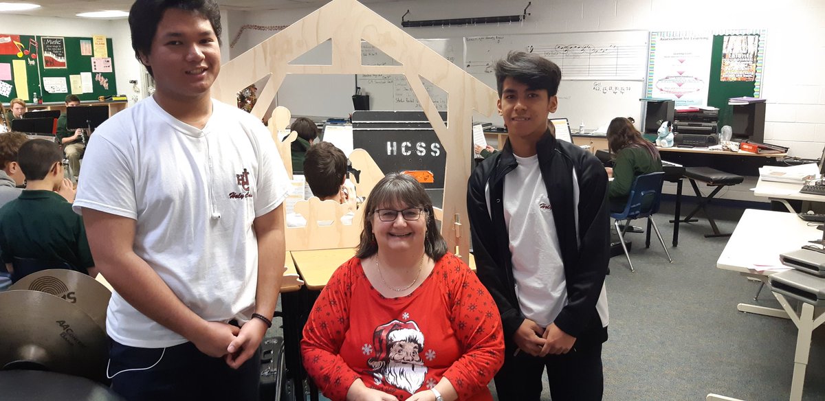 HC_Construction's tweet photo. Merry Christmas @HolyCrossPTBO from the HC Santa Workshop!! https://t.co/ZAN0hB3Dl5