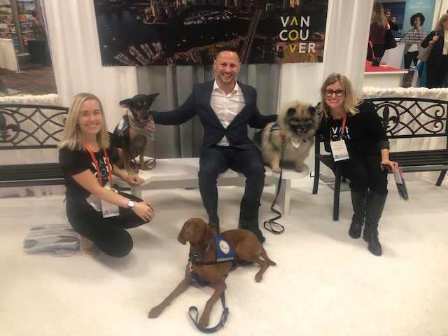 CTCorps's tweet photo. Rocko, Ash and Levi had a great time hanging out at Holiday Showcase today! Thank you to @MeetVancouver for inviting us and for the generous donation!
Contact us to bring therapy dogs to your next corporate event: https://t.co/fxXU0Tozc6 https://t.co/mJYs3GUell