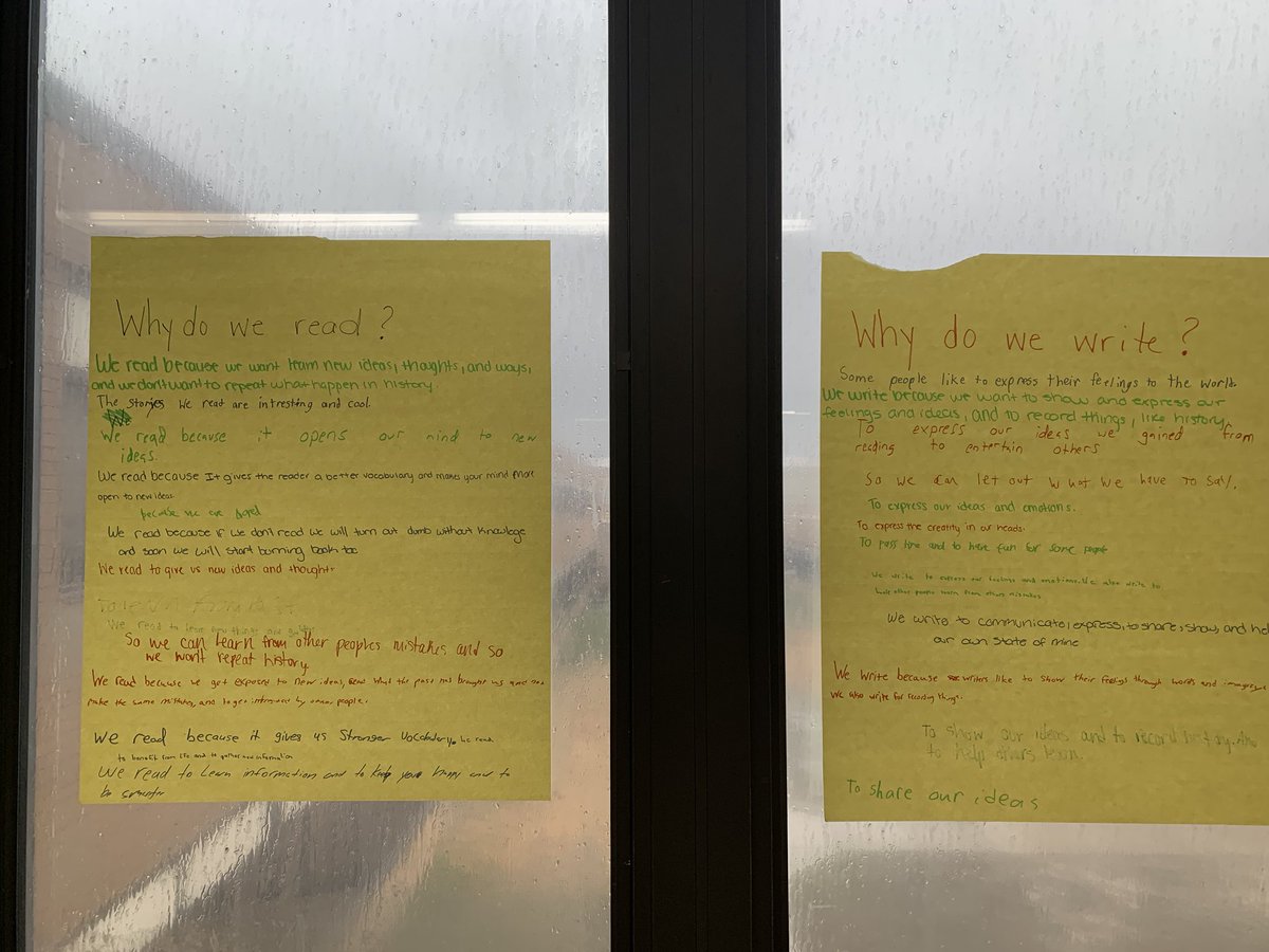 HeatherMEnright's tweet photo. Why do we read? Why do we write? Questions for Ss to ponder &amp; reflect upon after our reading of Fahrenheit 451 by Ray Bradbury. https://t.co/b19KJ95UkF