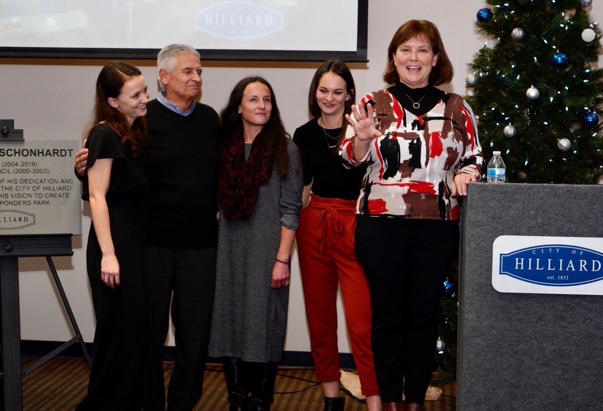 HilliardGov's tweet photo. Today we gathered to celebrate @HilliardMayor who is retiring at the end of the year after 16 years as mayor, and four years on city council.

Thank you for your devoted two decades of service to the City of Hilliard. 👏🏻 https://t.co/egSDCu5auZ