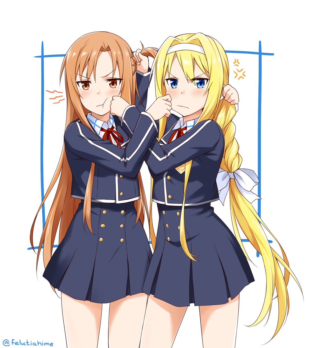 アスナ x アリス
"fakelove"

#sao_anime