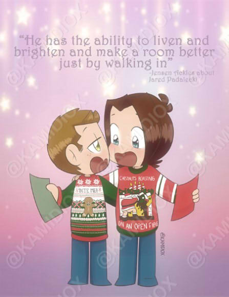 Kamidiox's tweet photo. “He has the ability to liven and brighten and make a room better just by walking in” -Jensen about Jared
Happy #J2sday! Commissions are still open! https://t.co/nV0wK4SZfz
