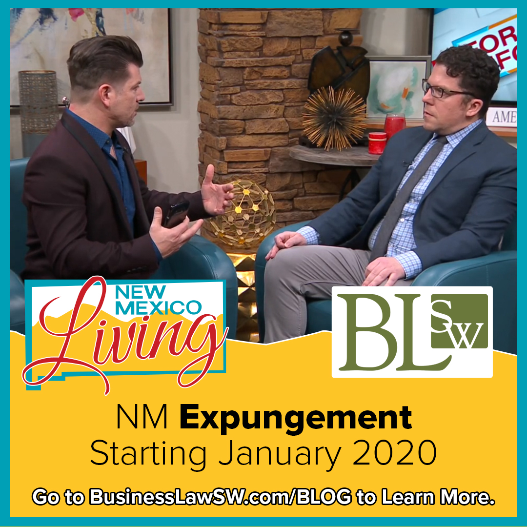 BusinessLawSW's tweet photo. https://t.co/NNNDnXhX0C
David Richter spoke on @krqe about a new law going into effect January 2020: New Mexico Expungement of a Criminal Record.
#expungement #wipecriminalrecord #expungerecord #nmexpungement #newmexicoliving #law4smallbusiness #l4sb https://t.co/QjRgCildmH