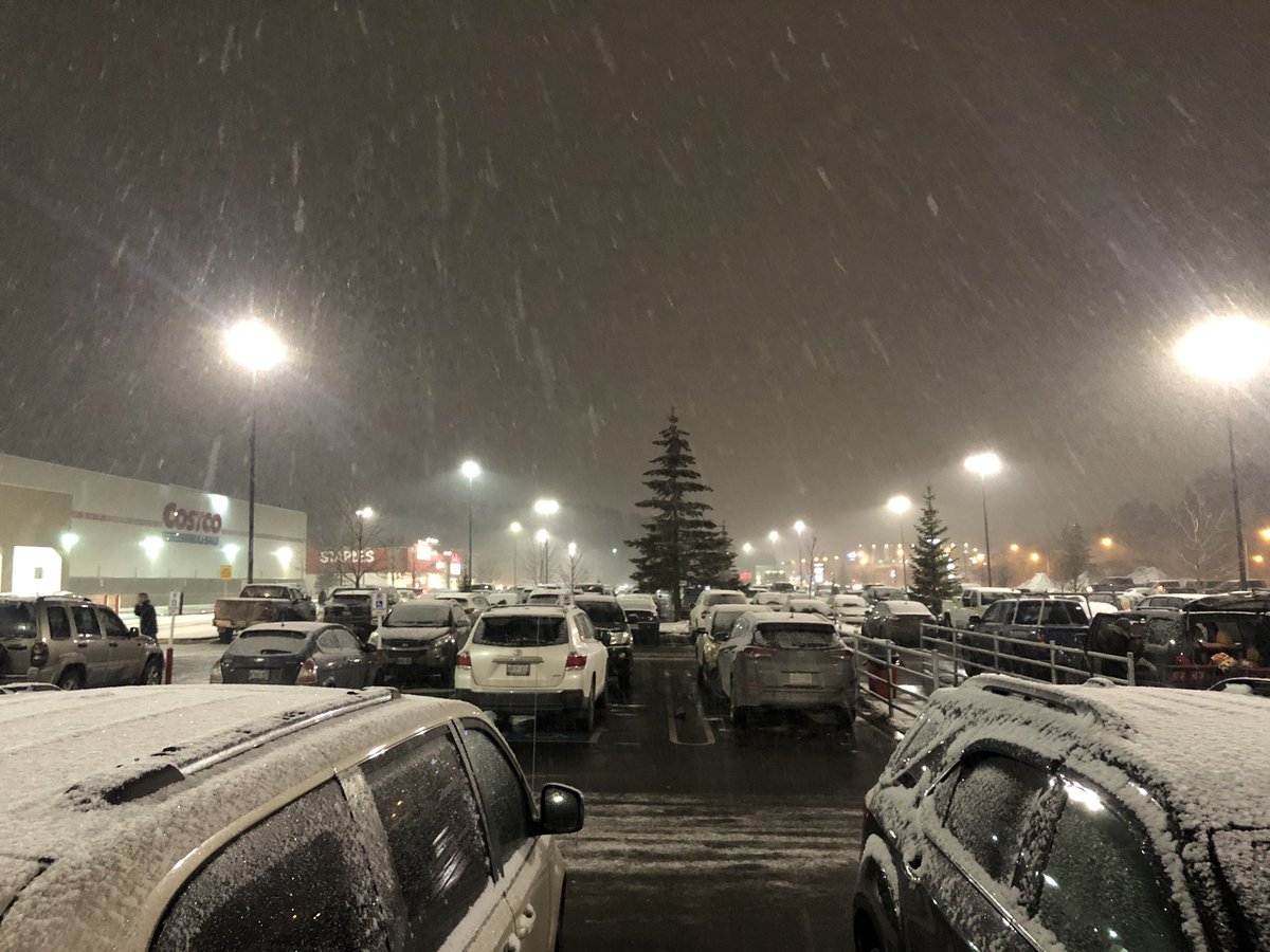 jamiewestndp's tweet photo. I don’t care that I’m in the Costco parking lot. It’s snowing and there’s a Christmas tree! I’m feeling festive and excited for Christmas!!#letitsnowletitsnowletitsnow https://t.co/0aPuorRTx7