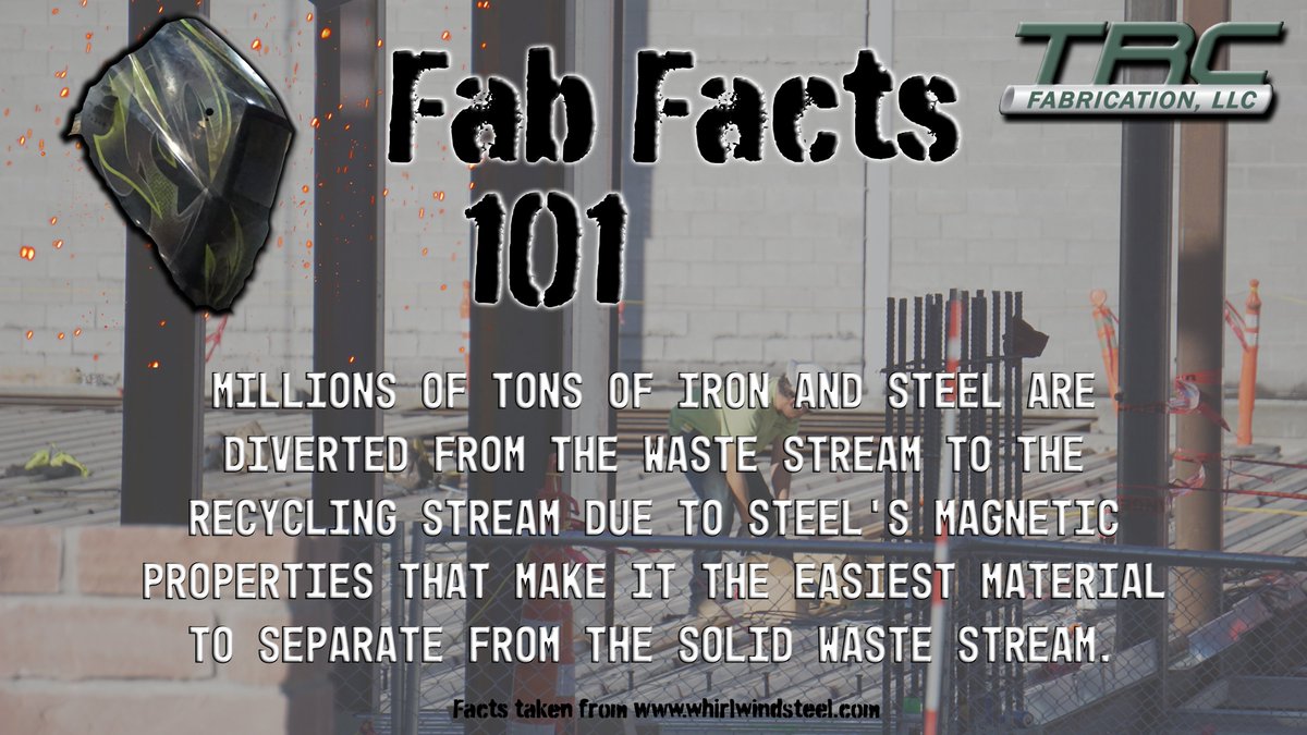 llc_trc's tweet photo. Who knew that a little magnetism would be the defining factor for recycling? This Fab Fact taken from https://t.co/2OyWEaD2Fi.
#fabfact #steel #magnetism #metal #metalworking #iron #ironworkers https://t.co/IPMB5OkB6o