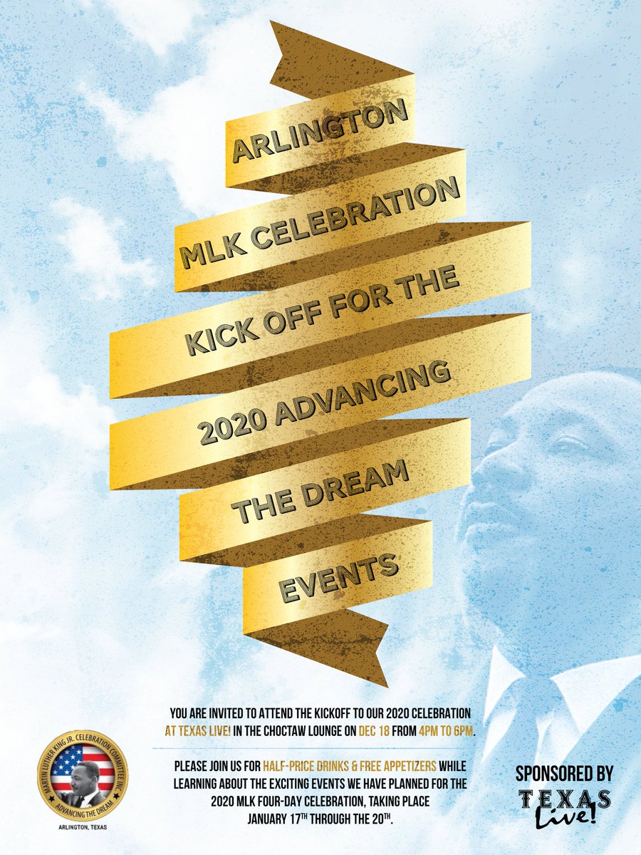 ArlingtonMLK's tweet image. Come support and inspire future community leaders. Your contributions will expand opportunities, bring awareness and aid students in the Arlington Community that further advance the dream of Dr. Martin Luther King, Jr.  Join us at our Kickoff event to donate! #ArlingtonMLK RT