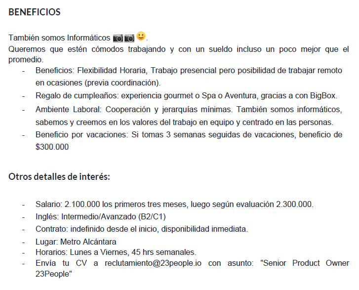 soyeqa's tweet photo. Más datos de #OfertaLaboral Senior Product Owner 👍 quedo atento en eduardoquiroga@ieee.org #compartan a sus amigos vamos por generar #oportunidades con #networking 😀 https://t.co/ltuAjmwenr