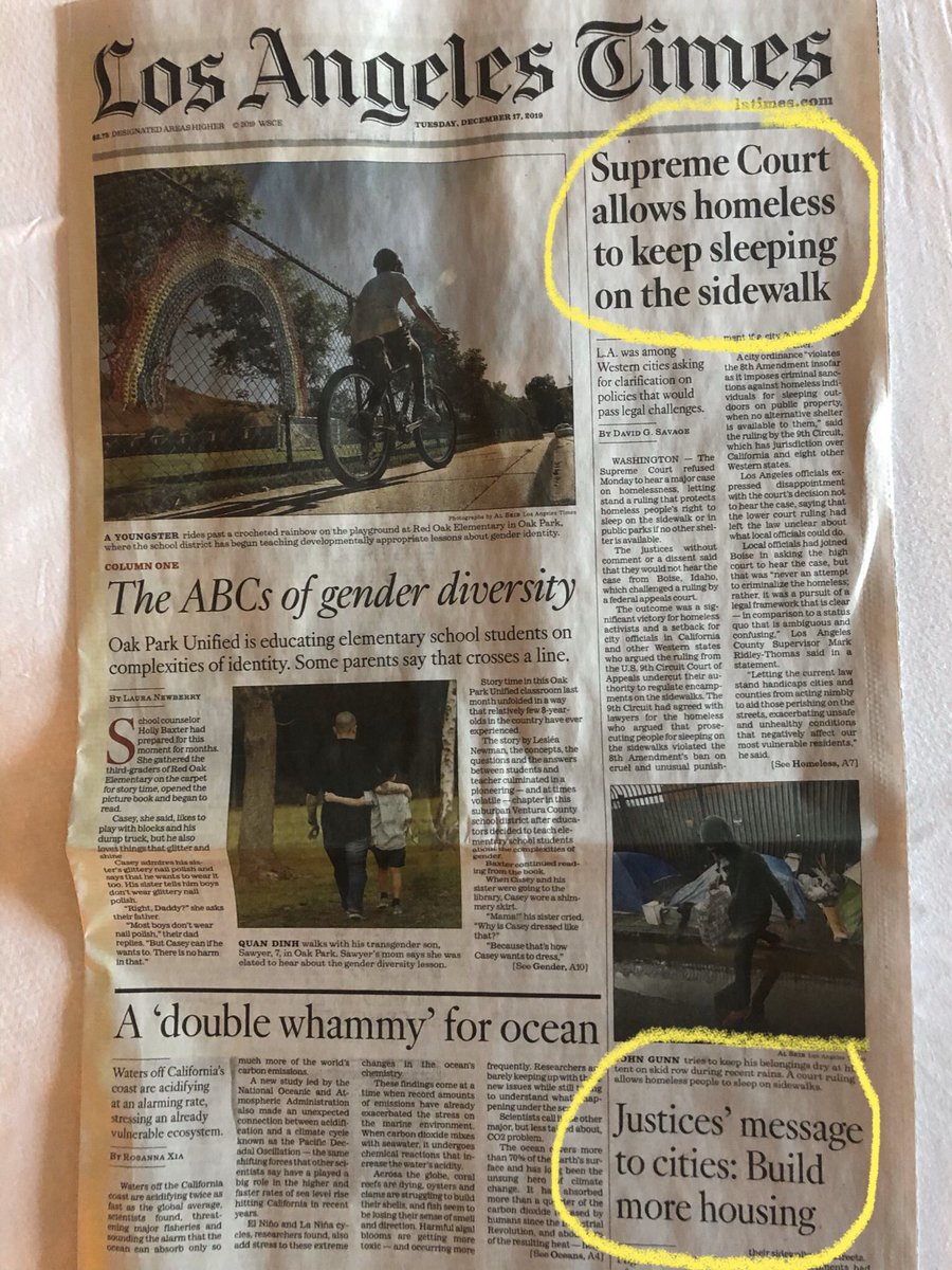 dianeyentel's tweet image. Today’s @latimes: 2 front page stories &amp;amp; 2 op-eds on homelessness &amp;amp; housing, top concerns for most Californians, and #OurHomesOurVotes2020 letter urging @Yamiche @JudyWoodruff @IAmAmnaNawaz to ask candidates at #DemDebate how they’ll address the crisis.