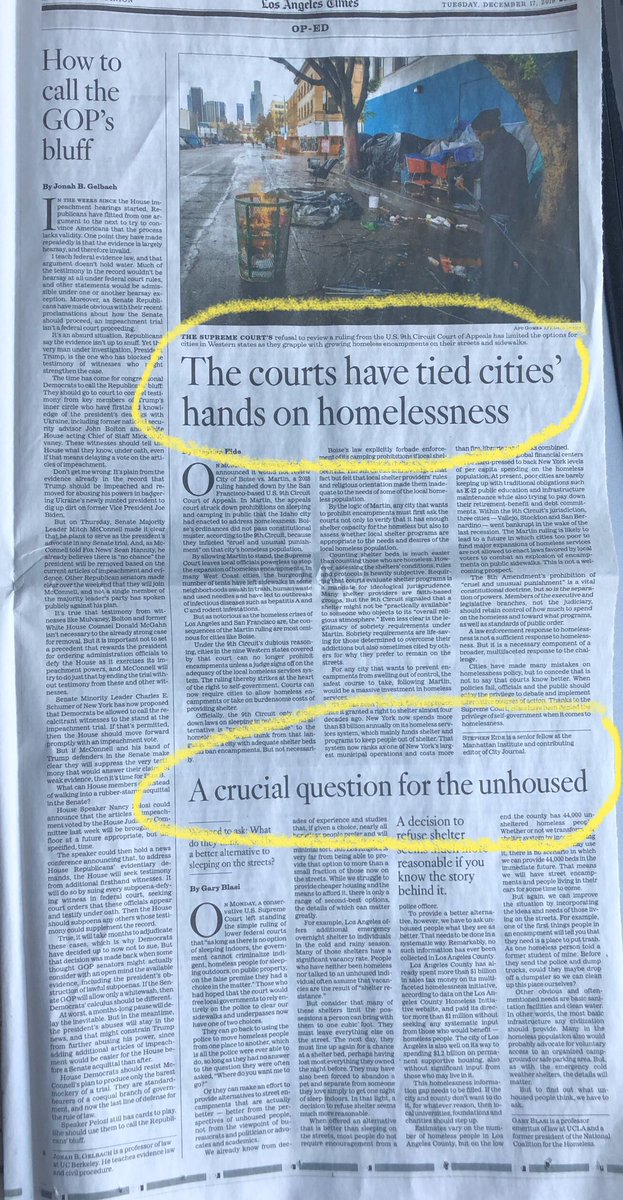 dianeyentel's tweet image. Today’s @latimes: 2 front page stories &amp;amp; 2 op-eds on homelessness &amp;amp; housing, top concerns for most Californians, and #OurHomesOurVotes2020 letter urging @Yamiche @JudyWoodruff @IAmAmnaNawaz to ask candidates at #DemDebate how they’ll address the crisis.