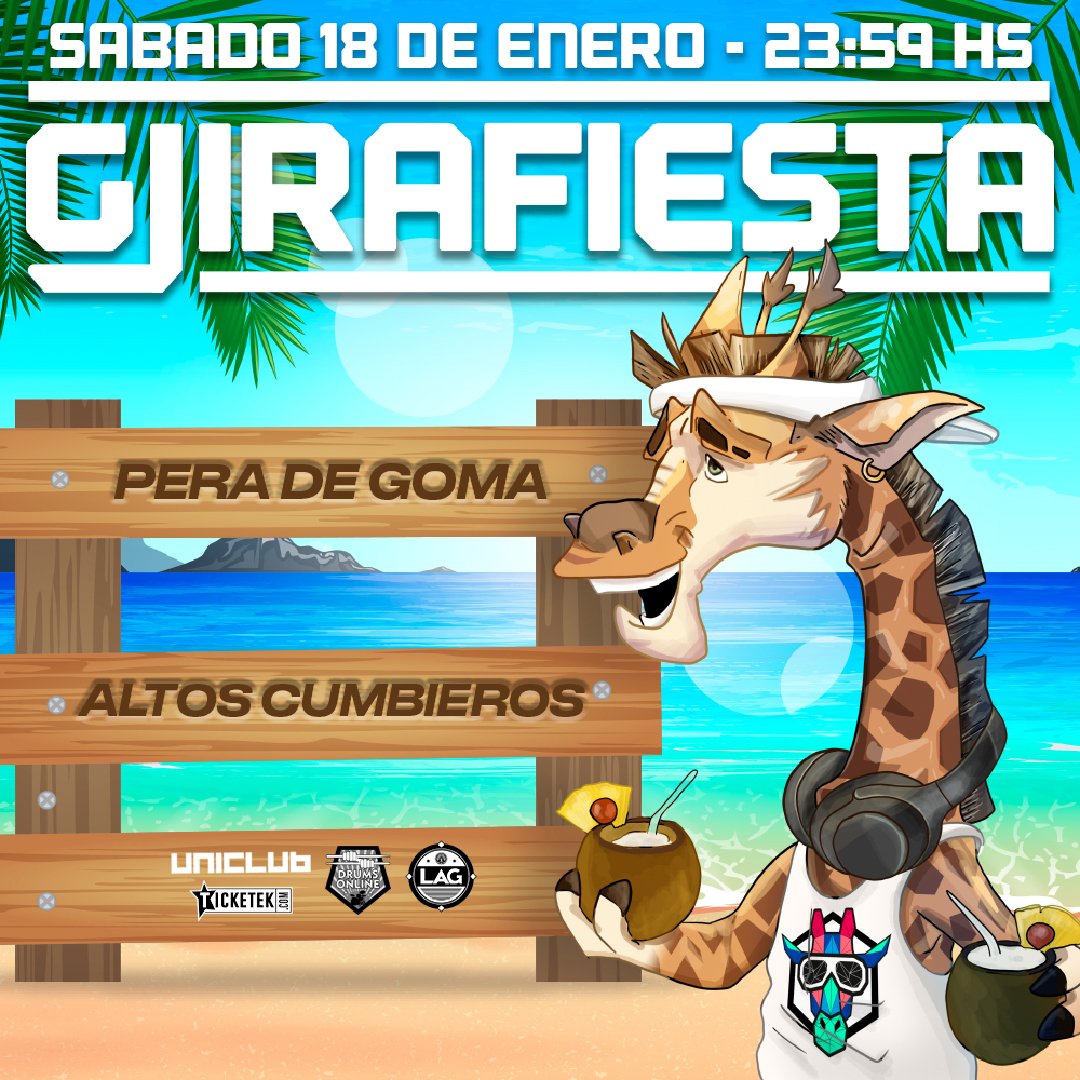Como te lo digo...? Buen, vuelve <a href="/PERAdeGOMA/">Pera de Goma</a> a la #GjiraFiesta!!! Acompañados por los pibes de #AltosCumbieros! Dónde? En #Uniclub!

#ListoLoDije #ViviDeCaravana
#Fiesta