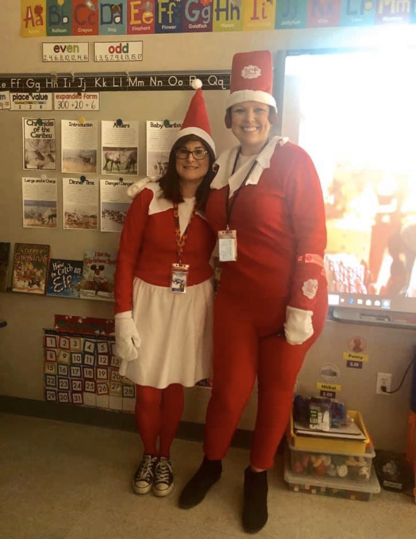 We had fun being the life size  elves on the shelf around Hanna today!  Love our school ...love our kids... love the fun we share!  <a href="/LampasasHSE/">Hanna Springs Elem</a> <a href="/lizhaviland1978/">Elizabeth Haviland</a> #thinkbiglisd
