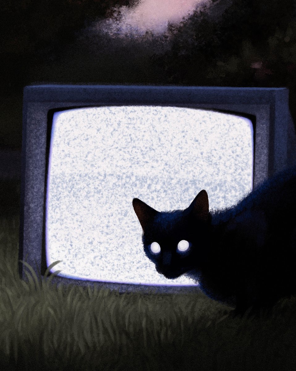 dappermouth_art's tweet image. It spoke to you so strangely, in a voice that slipped between waves of softly droning static from the television screen.