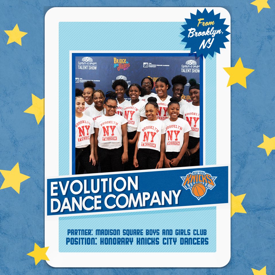 gardenofdreams's tweet photo. Look out for our @gardenofdreams young people including Devan, Cadet, Ava, Tyrese, Evolution Dance Company, Juju and Miles, on the court tonight for @nyknicks #GDFNight 🌟🏀👏 https://t.co/U8bdUgIVOK