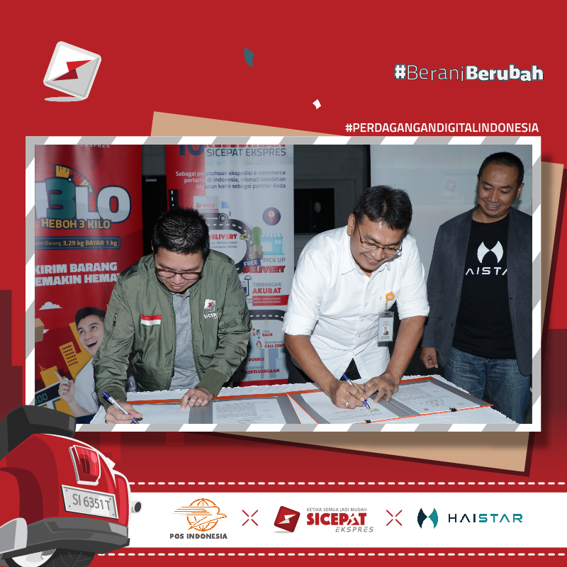 sicepat_ekspres's tweet photo. Bertepatan dengan Hari Belanja Online Nasional (HARBOLNAS) SiCepat Ekspres dan @haistar.id telah resmi bekerjasama dengan @posindonesia.ig yang ditandatangani oleh Direktur Komersial PT Pos Indonesia (Persero) Charles Sitorus
#perdagangandigitalindonesia
#haistar
#posindonesia https://t.co/7Ll5aVhwjl