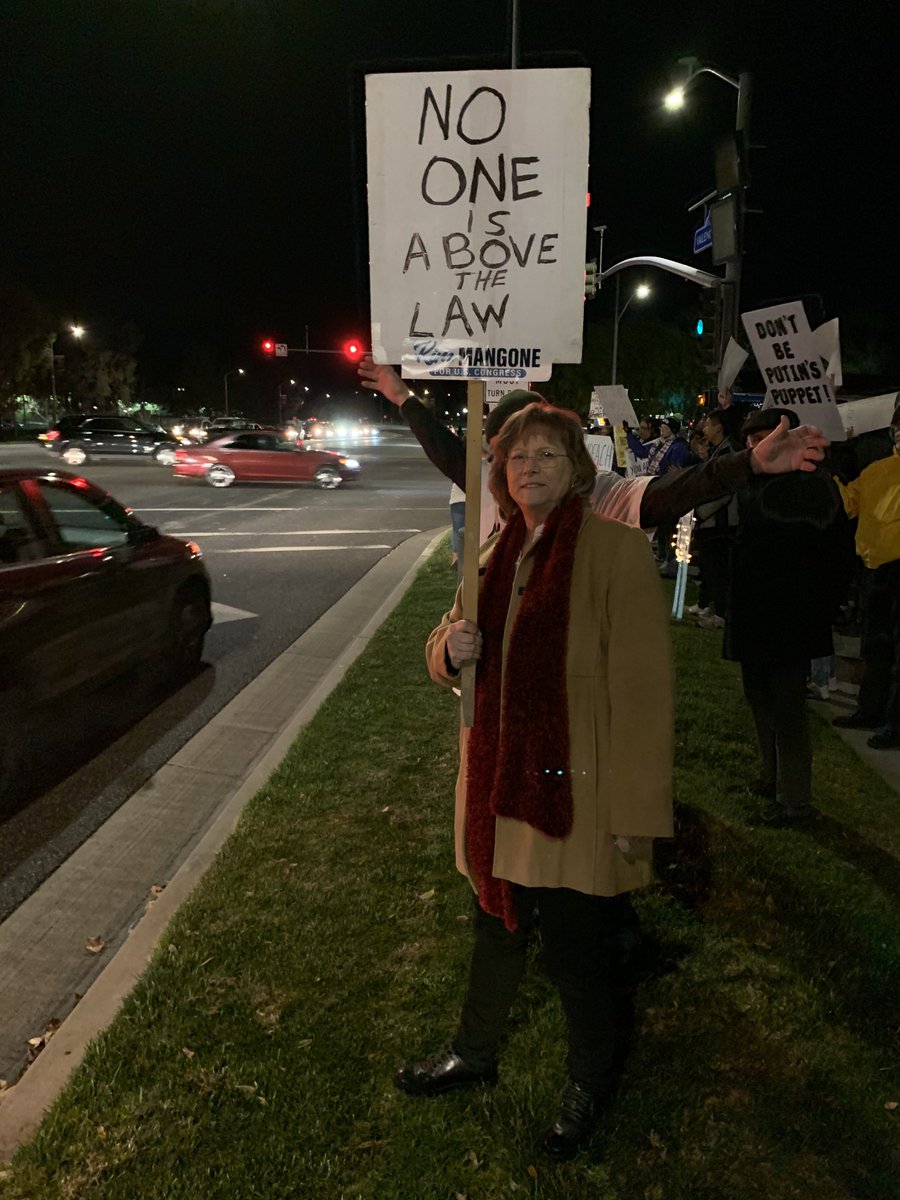 KimMangone's tweet photo. Thanks to everyone who stood with us tonight as we called on Congress to #IMPEACHTHEPRESIDENT
These are unprecedented times, and #nooneisabovethelaw https://t.co/XLIbWpxpBk