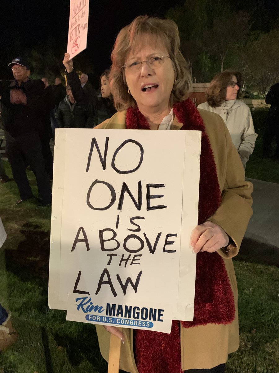 KimMangone's tweet photo. Thanks to everyone who stood with us tonight as we called on Congress to #IMPEACHTHEPRESIDENT
These are unprecedented times, and #nooneisabovethelaw https://t.co/XLIbWpxpBk