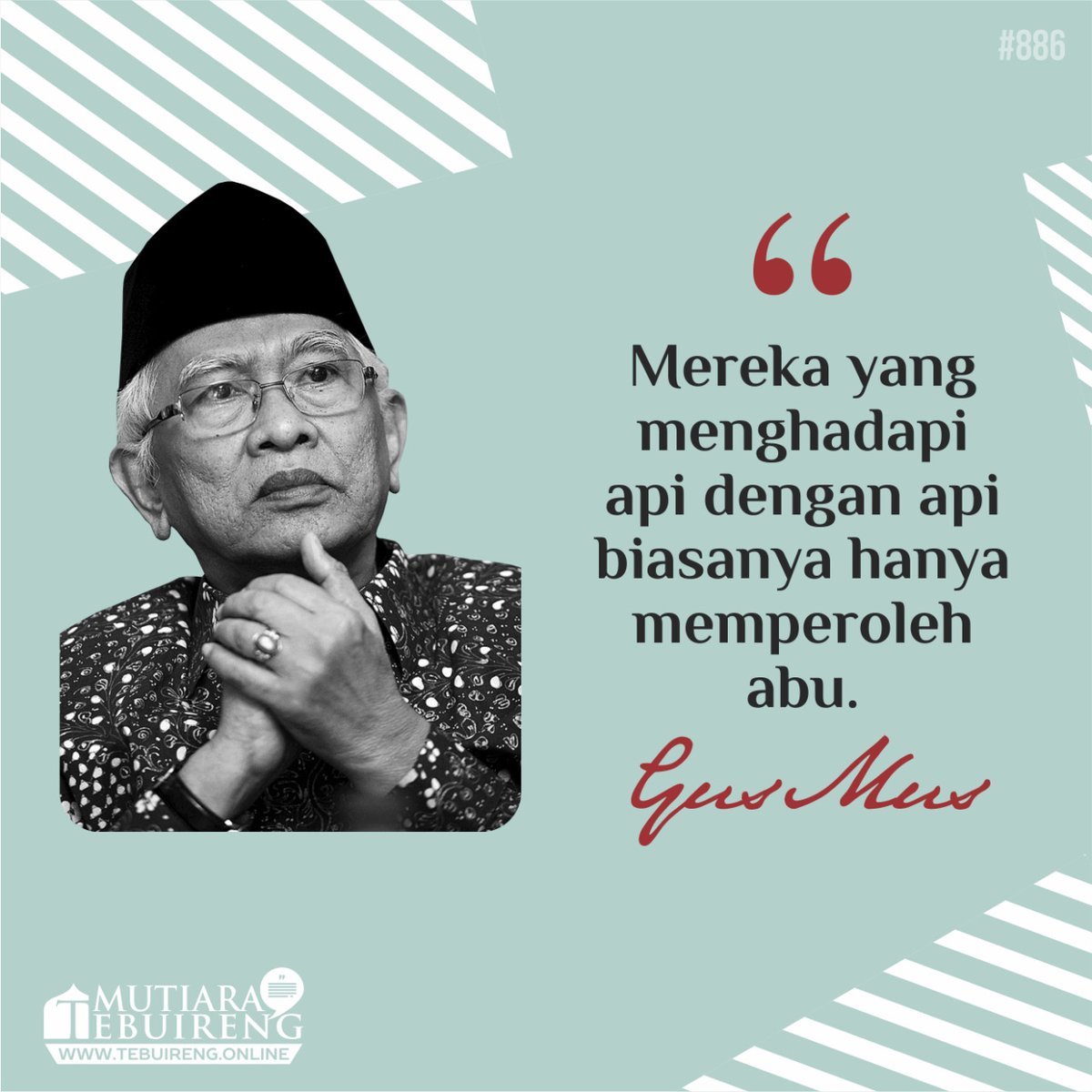 tebuirengonline's tweet photo. Sia-sia emosi yang diluapkan menjadi amarah. Tetaplah santun dan sabar meski lelah. Kemenangan hakiki adalah saat kita membalas baik orang yang berbuat salah
#mutiaratebuireng https://t.co/PKENfxi4V5