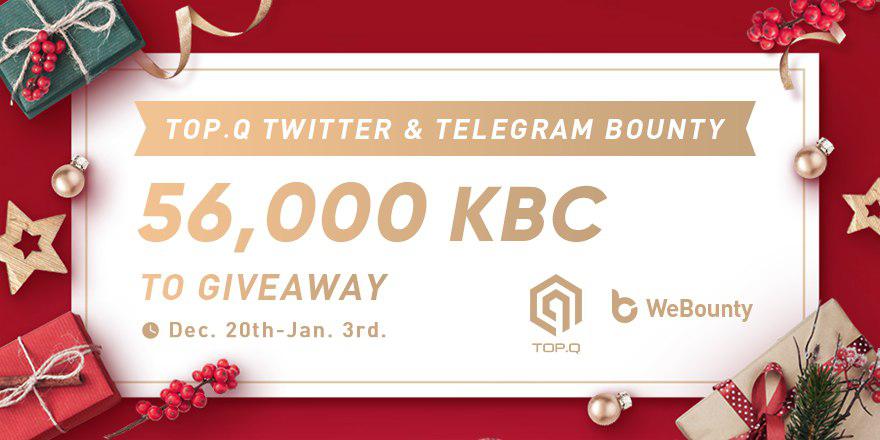 TOP.Q Exchange (@exchange_q) on Twitter photo Attention! #NewBountyOnline
STARTS THIS FRIDAY
🎁TOP.Q BOUNTY 56,000 $KBC REWARD🎁!!!
Join This Bounty Campaign at topliq.webounty.io
🗓️20 Dec - 3rd Jan
✅Telegram t.me/TOPQOfficial
✅Twitter <a href="/exchange_q/">TOP.Q Exchange</a>
#crypto #ETH #Airdrop #bountyhunter Attention! #NewBountyOnline
STARTS THIS FRIDAY
🎁TOP.Q BOUNTY 56,000 $KBC REWARD🎁!!!
Join This Bounty Campaign at topliq.webounty.io
🗓️20 Dec - 3rd Jan
✅Telegram t.me/TOPQOfficial
✅Twitter <a href="/exchange_q/">TOP.Q Exchange</a>
#crypto #ETH #Airdrop #bountyhunter
