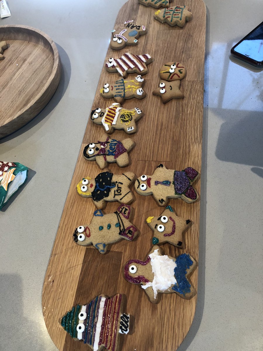 #Gingerbread design session at Skychute. Can you guess which one’s mine?