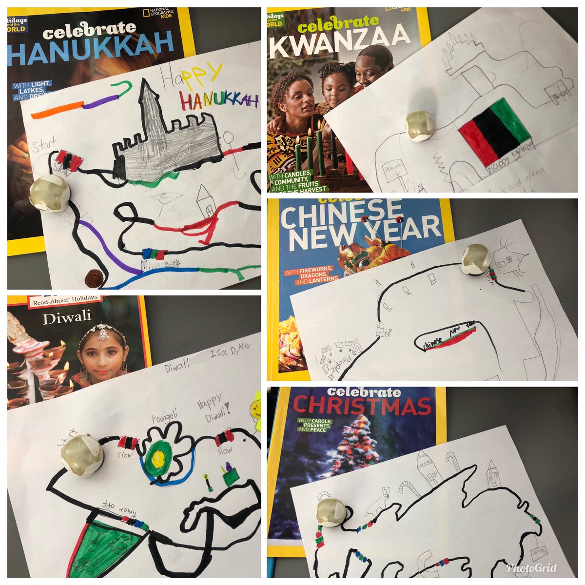 Today was planning day! 2nd graders have been learning about different holidays. In groups,they designed a map about a holiday for the <a href="/Ozobot/">Ozobot</a> to travel through. Next step-to design the map on poster with 3D art. Reading+art+social studies+tech. #gslearning <a href="/christiromeroed/">Christina Romero</a>