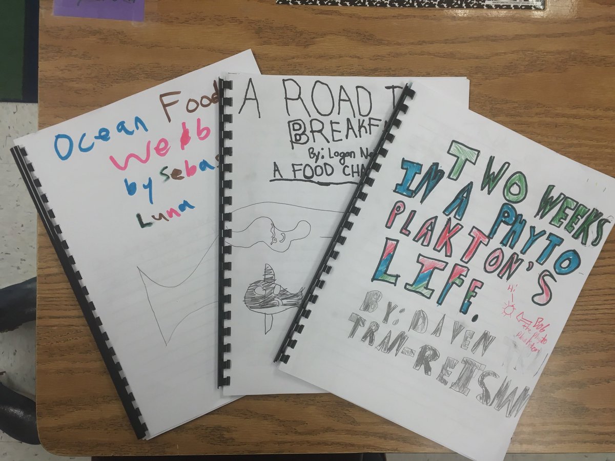 MsSwanton5th's tweet photo. Students are publishing their narrative nonfiction stories about ocean food chains 🦐 🐋 https://t.co/1URNa4X3k0