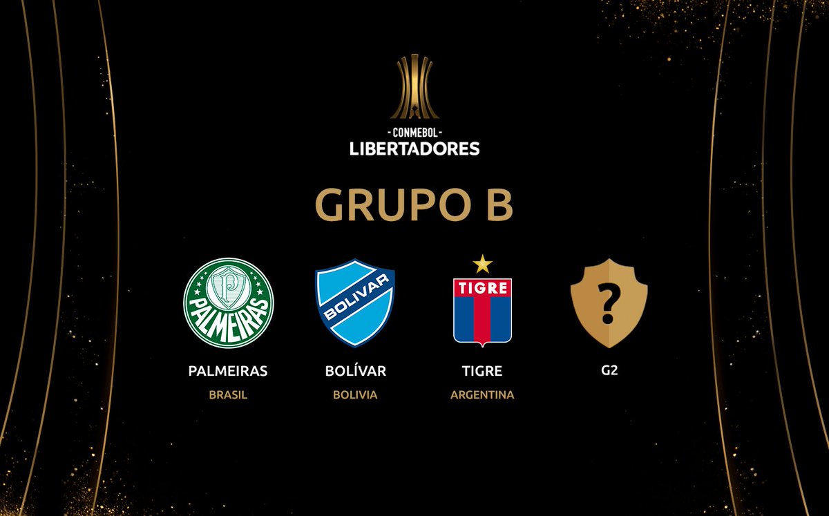 Libertadores's tweet photo. 🏆 ¡El Grupo B de la #Libertadores 2⃣0⃣2⃣0⃣!

🇧🇷 @Palmeiras
🇧🇴 @Bolivar_Oficial 
🇦🇷 @catigreoficial 
G2 https://t.co/kq0rxE2Bds