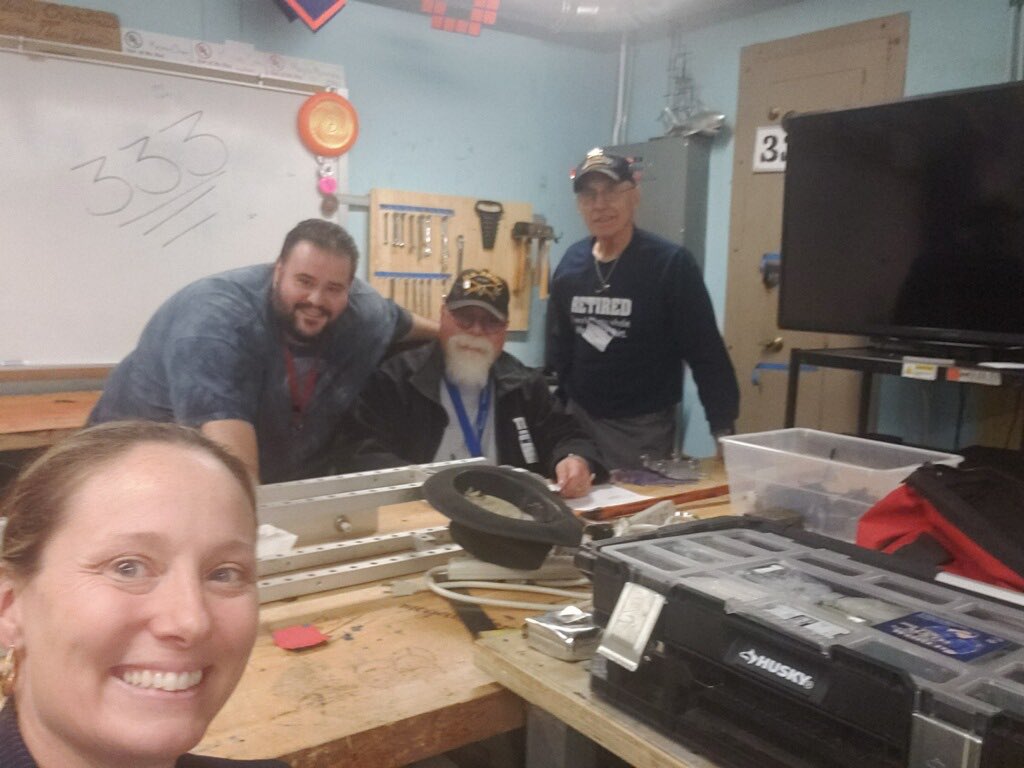 JohnDeweyBK's tweet photo. Big shout out to Nancy Woods for connecting us with the Brooklyn Vietnam Veterans, Chapter 72. We are so excited to collaborate with our local community and SuperKids to build a race car for a child with a disability #DewinitRight #DewCharity #DewCommunity @nwoods @Megalodons333 https://t.co/ZrX9KZtgiZ
