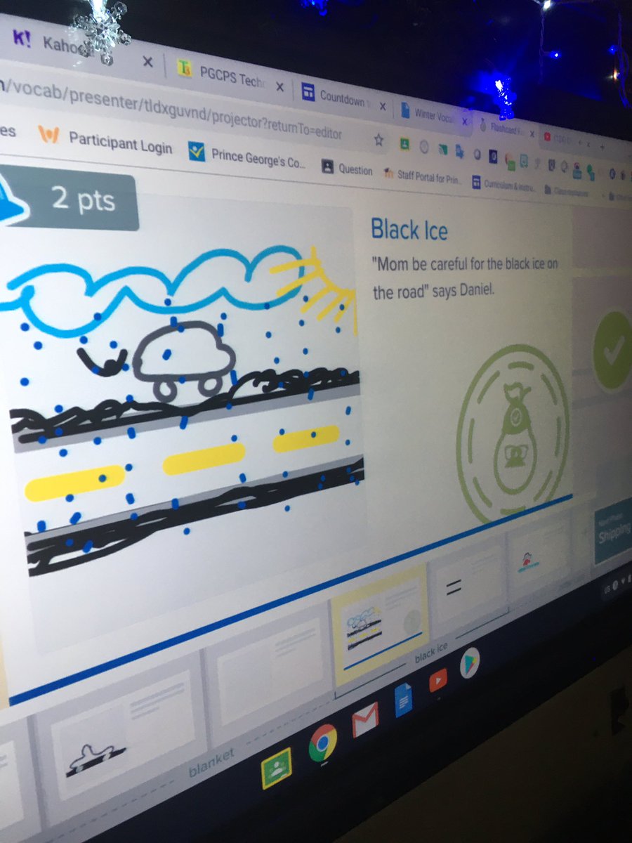 mrsrubinsworld's tweet photo. Winter vocabulary with Pear Deck! @t3pgcps #pgcpstechtivus @capitolheightse #5thTAG https://t.co/yjL8jDWQWV