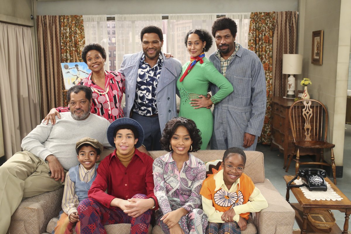TraceeEllisRoss's tweet photo. The @blackishabc “Good-ish Times” episode airs tomorrow after #LiveInFrontOfAStudioAudience: All in the Family and Good Times LIVE! Don’t miss it! #blackish #dynomite https://t.co/O6KMP6fHh5