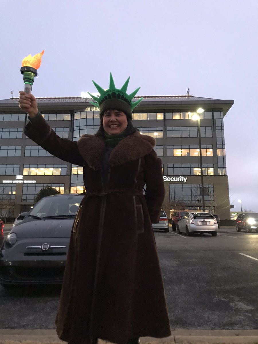 Thankful to those who stood in the cold to ask @rep_stevewomack to put country over party and vote FOR impeachment! #ImpeachAndRemove #NobodyIsAboveTheLaw