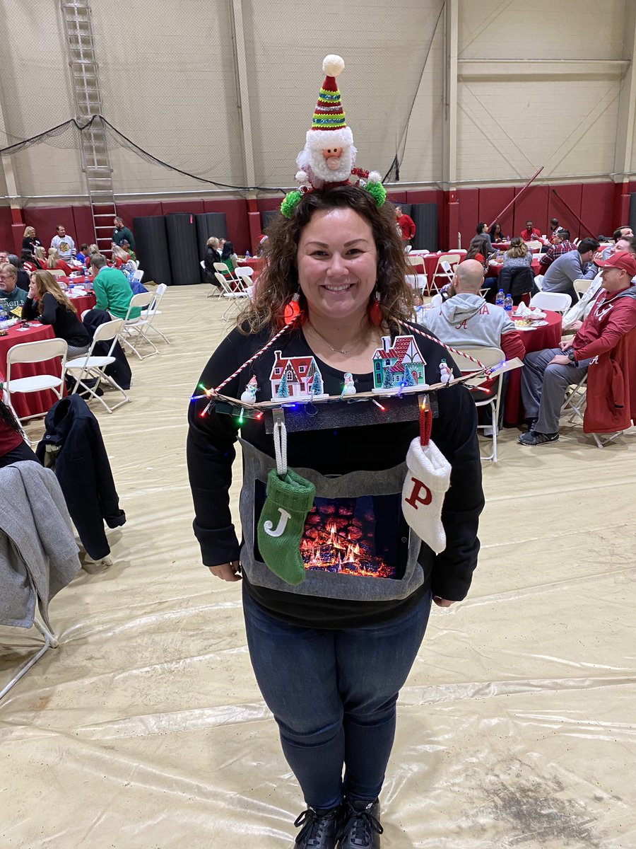 Greg_Byrne's tweet photo. Big night tonight as we celebrated the third annual Christmas Sweater Contest at the @UA_Athletics Holiday/Christmas Party.  

Strong showing by @jlpare &amp; @MrShawnT!  #RollTide https://t.co/0k0LlDyFnd