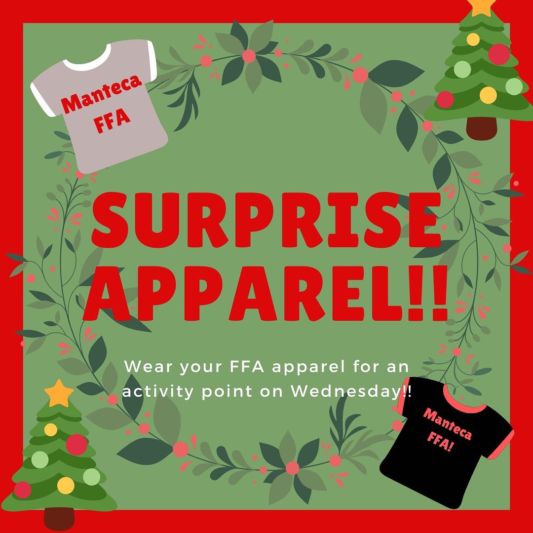 Don't forget about surprise apparel