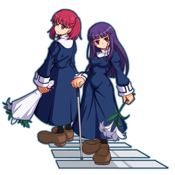 浅上藤乃&amp; 宮月理々栖。Fujino Asagami&amp;Risu Miyazuki. 