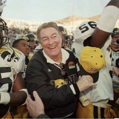 He will never really be gone. His spirit lives on. We will see it every fall. Through the effort of coaches and players..the excitement and passion of our fan base for generations to come. We can all honor his legacy by keeping Iowa football what it has been for 40+ years..fun