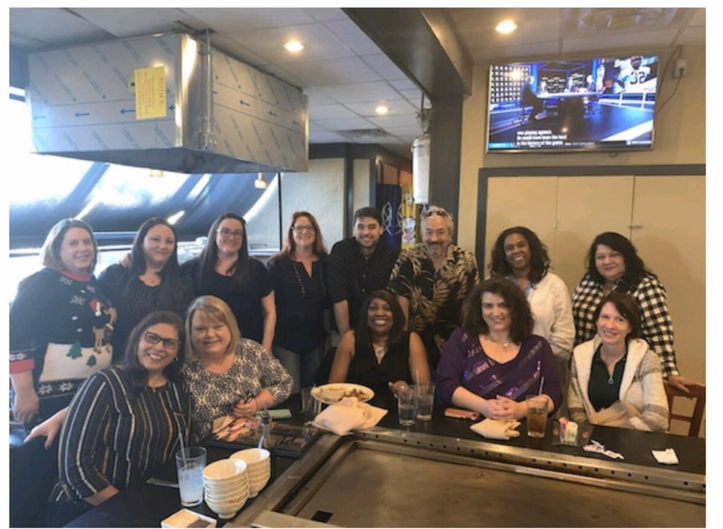 soniavrodriguez's tweet photo. Our DHRM Debbie Atkins took us all out for lunch and bowling. We had an amazing time. Never a dull moment when the 13 of us get together. #memories #homedepot #ASDH #funtimes https://t.co/D4DZMzf6IS
