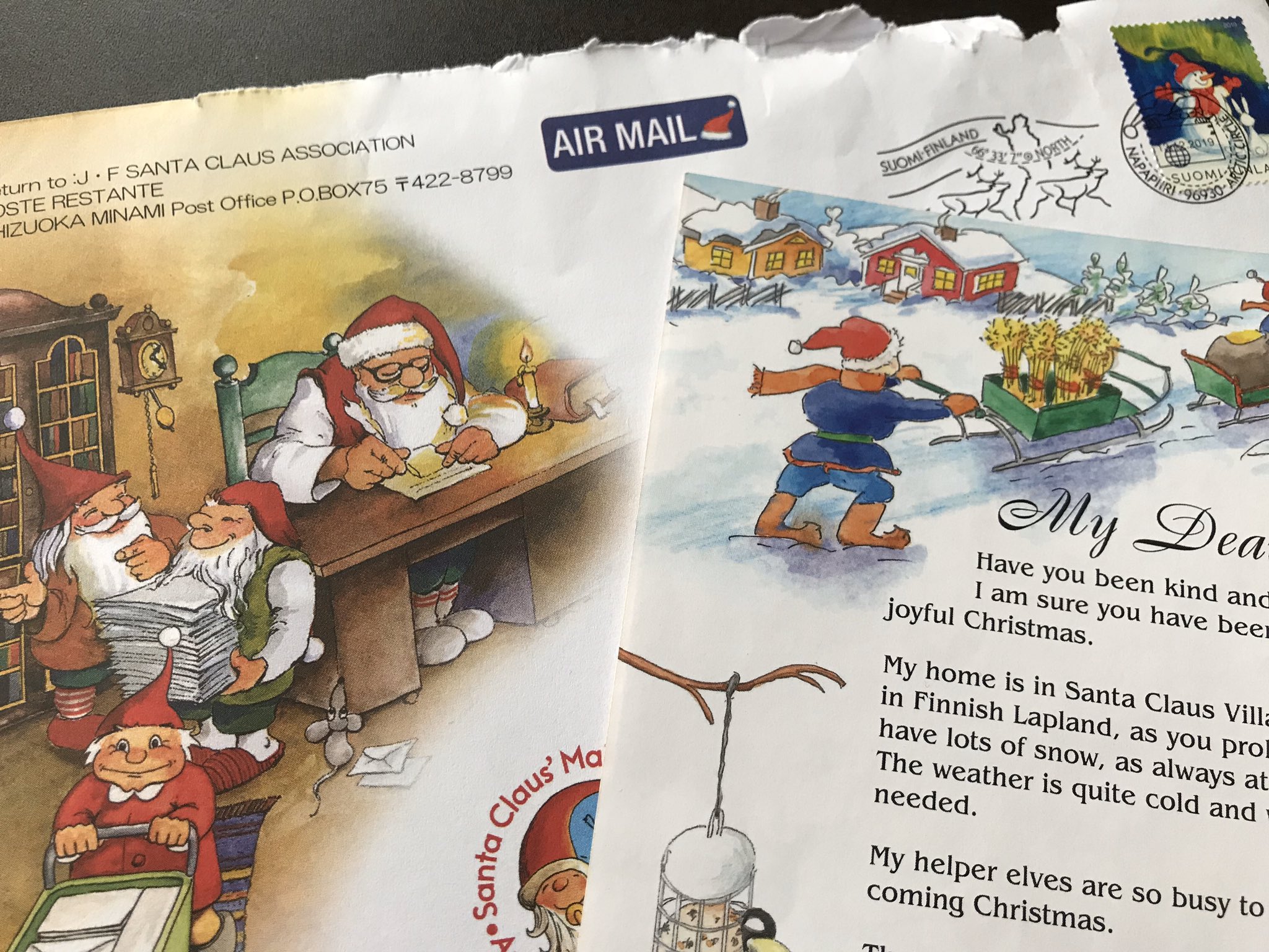 アライアヤ フィンランドからサンタクロースの手紙が届いたよ 英語で読めないけどなんか作れるらしい 2枚目 かわいい お返事書こう ᵔᴥᵔ T Co Adwgeijypw Twitter